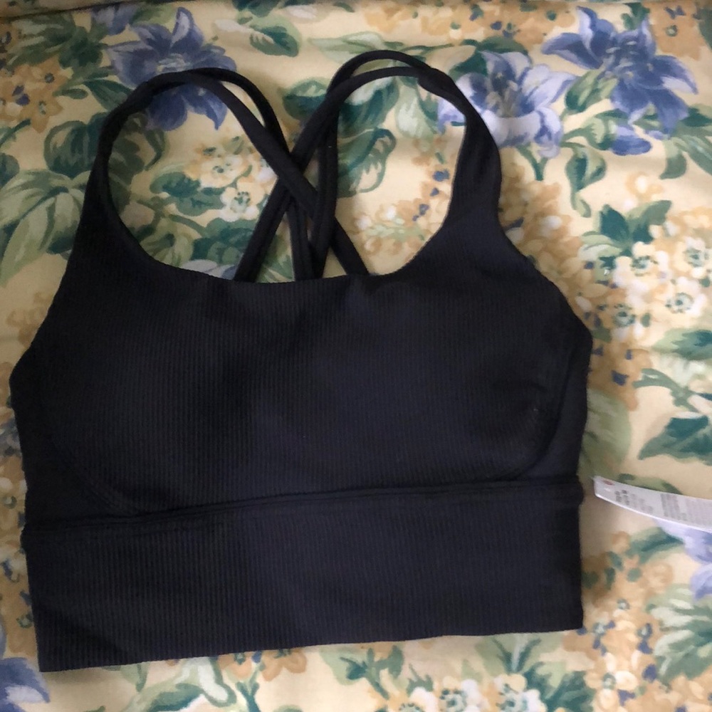 Lululemon size 4 long line rib energy bra EUC